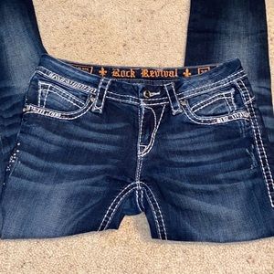 ROCK REVIVAL SEQUIN SKINNY JEANS